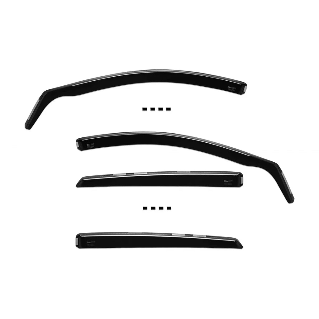 Set deflettori anteriori e posteriori per Hyundai iX35 2010-2015, scuro fumé, 4 pezzi