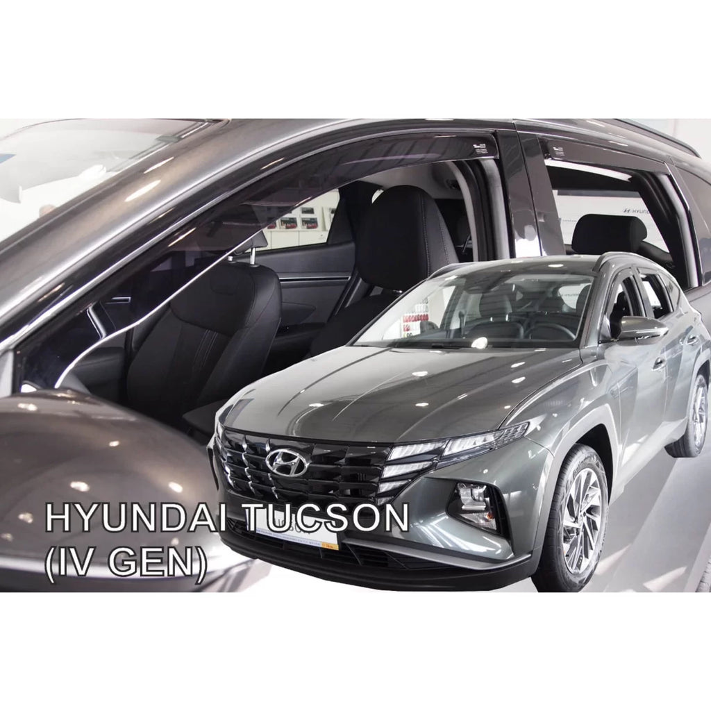 Set deflettori anteriori e posteriori per Hyundai Tucson dal 2020, scuro fumé, 4 pezzi
