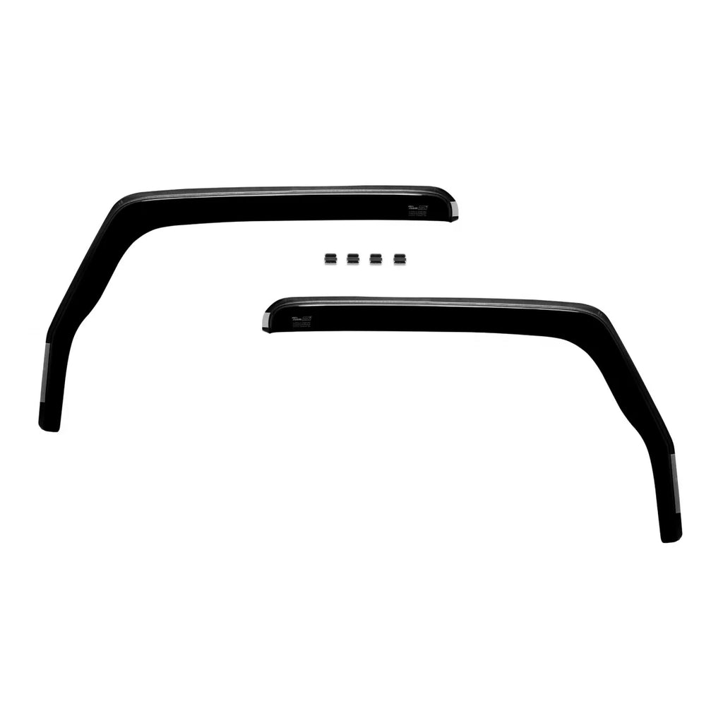 Set deflettori anteriori e posteriori per Jeep Wrangler 2007-2018, con 5 porte, scuro fumé, 4 pezzi