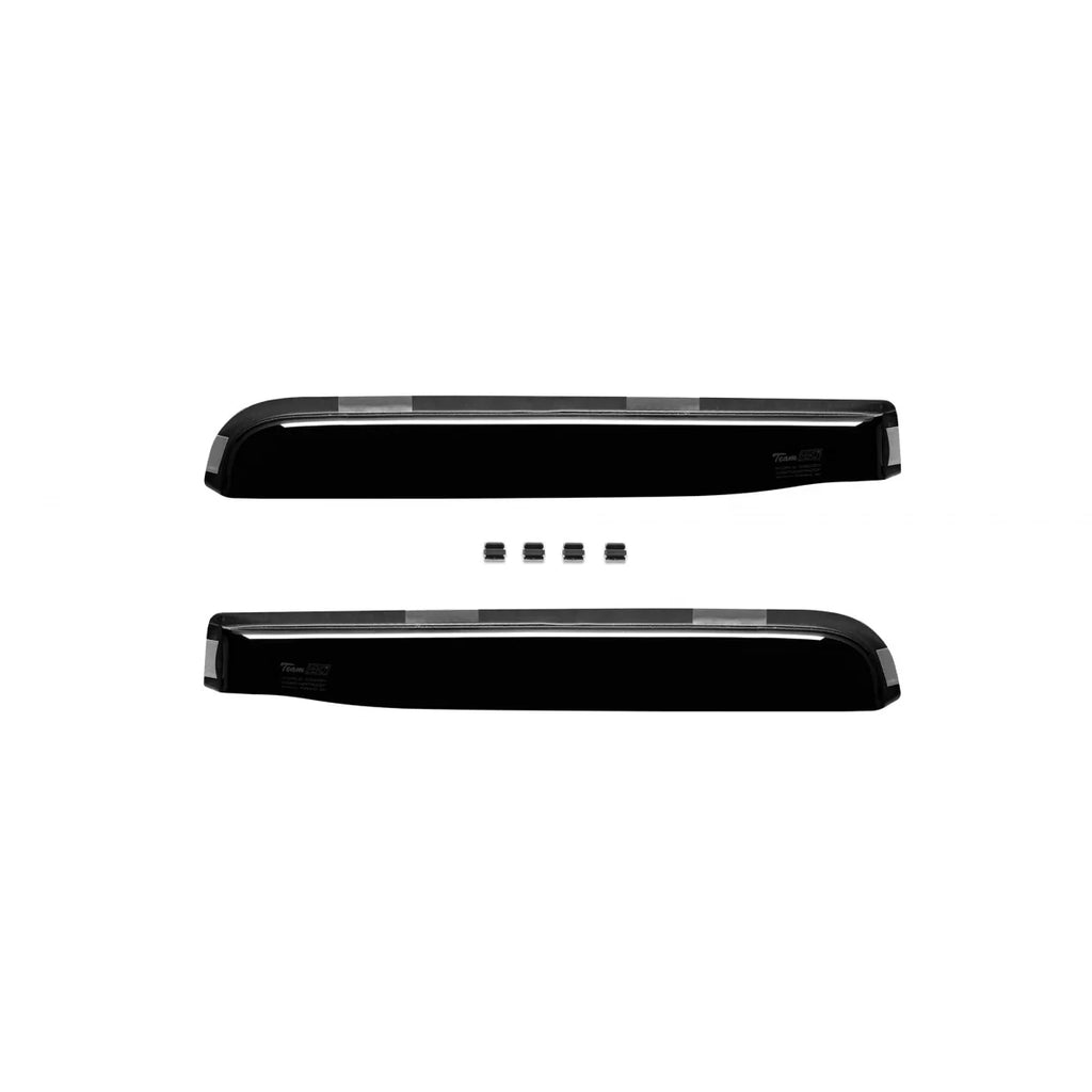 Set deflettori anteriori e posteriori per Jeep Wrangler 2007-2018, con 5 porte, scuro fumé, 4 pezzi