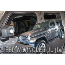 Set deflettori anteriori e posteriori per Jeep Wrangler JL 5D dal 2019, scuro fumé, 4 pezzi