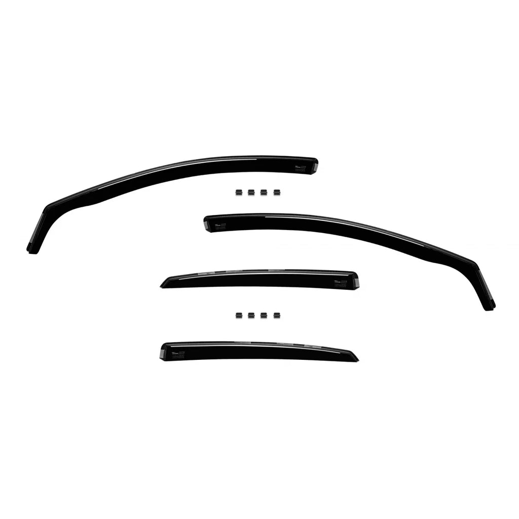 Set deflettori anteriori e posteriori per Kia Ceed hatchback dal 2018, con 5 porte, scuro fumé, 4 pezzi