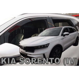 Set anteriori e posteriori Deflettori antiturbo per KIA Sorento dal 2020, con 5 porte, scuro fumé, 4 pezzi
