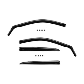 Set deflettori anteriori e posteriori per Kia Sportage 2004-2010, con 5 porte, scuro fumé, 4 pezzi