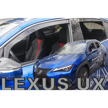 Carica l'immagine nel visualizzatore di Gallery, Set deflettori anteriori e posteriori per Lexus UX dal 2019, scuro fumé, 4 pezzi