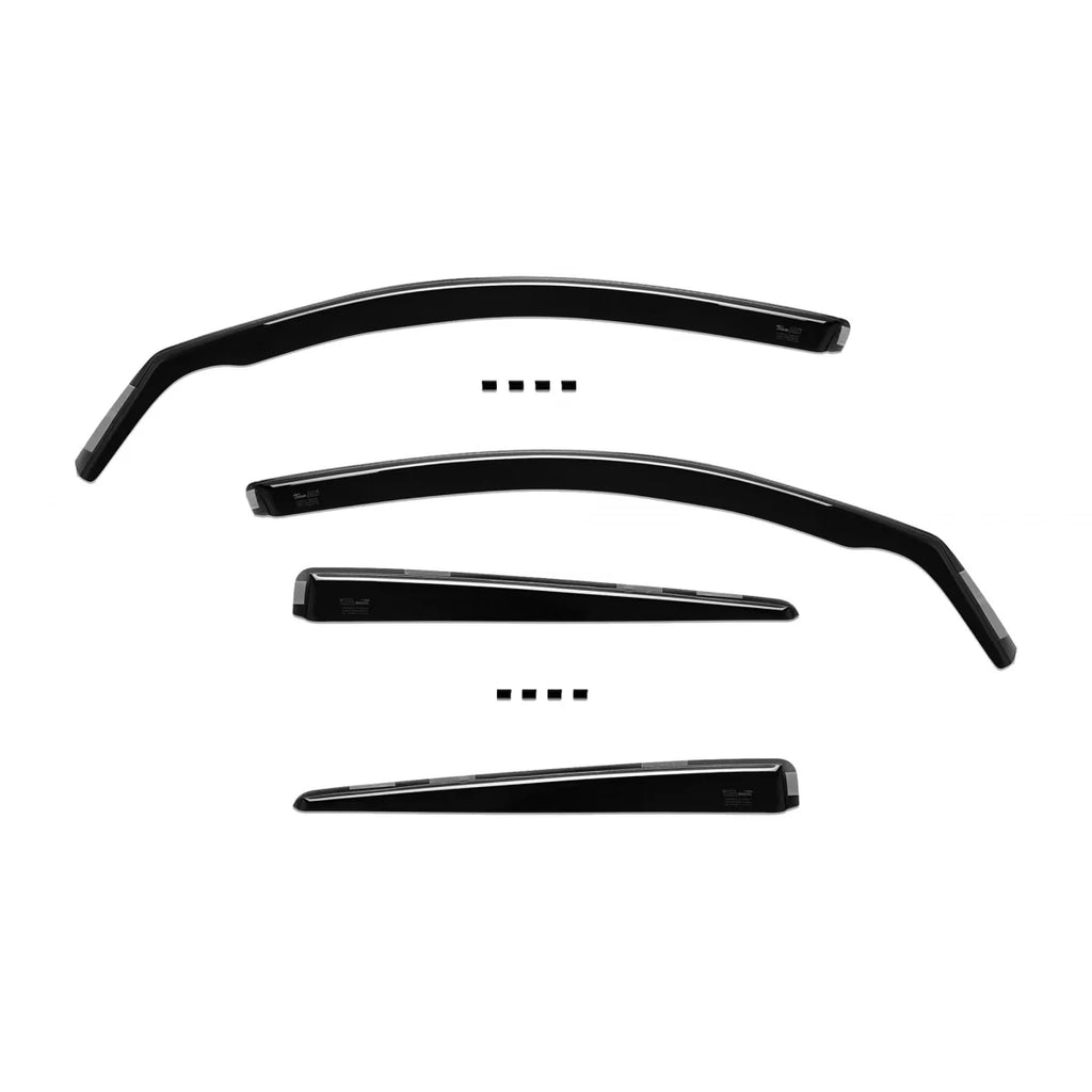 Set deflettori anteriori e posteriori per Mazda 3 hatchback 2003-2009, con 5 porte, scuro fumé, 4 pezzi
