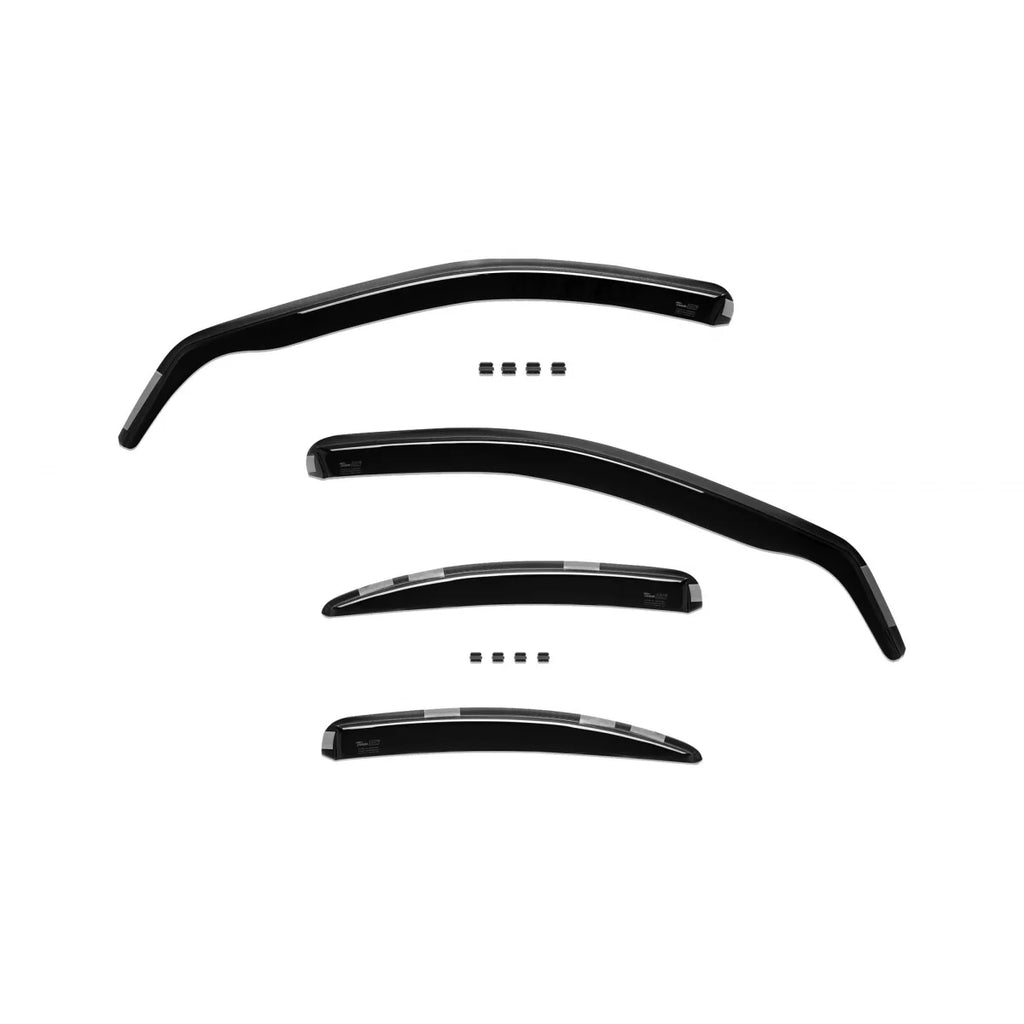 Set deflettori anteriori e posteriori per Mercedes Classe C W203 berlina 2000-2007, con 4 porte, scuro fumé, 4 pezzi