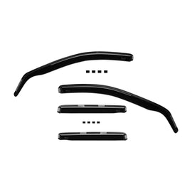 Set deflettori anteriori e posteriori per Mercedes Classe C W203 station wagon 2000-2007, con 5 porte, scuro fumé, 4