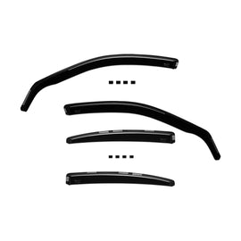 Set deflettori anteriori e posteriori per Mercedes Classe E W211 berlina 2002-2009, con 4 porte, scuro fumé, 4 pezzi