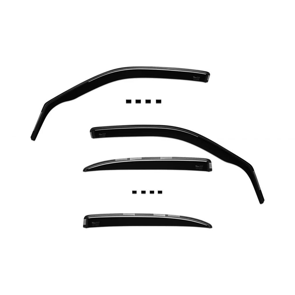 Set deflettori anteriori e posteriori per Mercedes Classe E W210 berlina 1995-2002, con 4 porte, scuro fumé, 4 pezzi