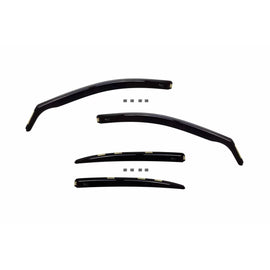 Set deflettori anteriori e posteriori per Mercedes Classe S W221 2007-2013, lungo passo, con 4 porte, scuro fumé, 4