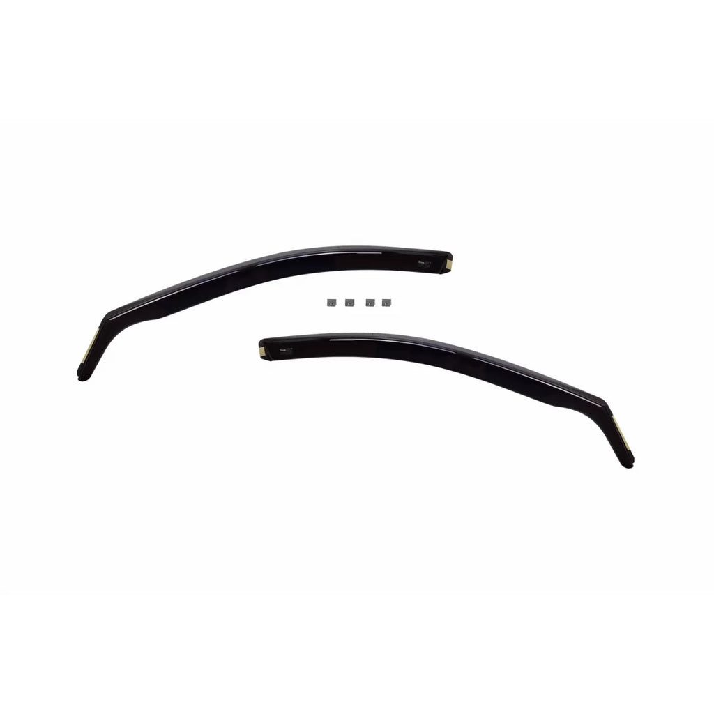 Set deflettori anteriori e posteriori per Mercedes Classe S W221 2007-2013, lungo passo, con 4 porte, scuro fumé, 4