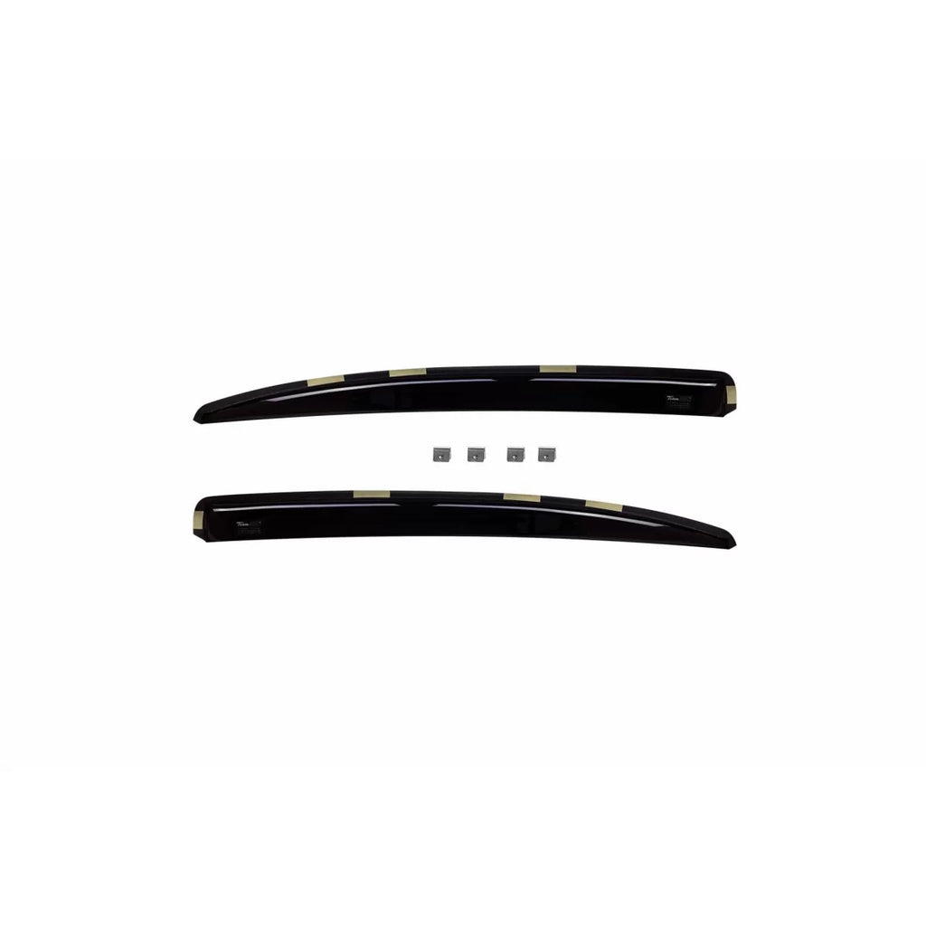 Set deflettori anteriori e posteriori per Mercedes Classe S W221 2007-2013, lungo passo, con 4 porte, scuro fumé, 4