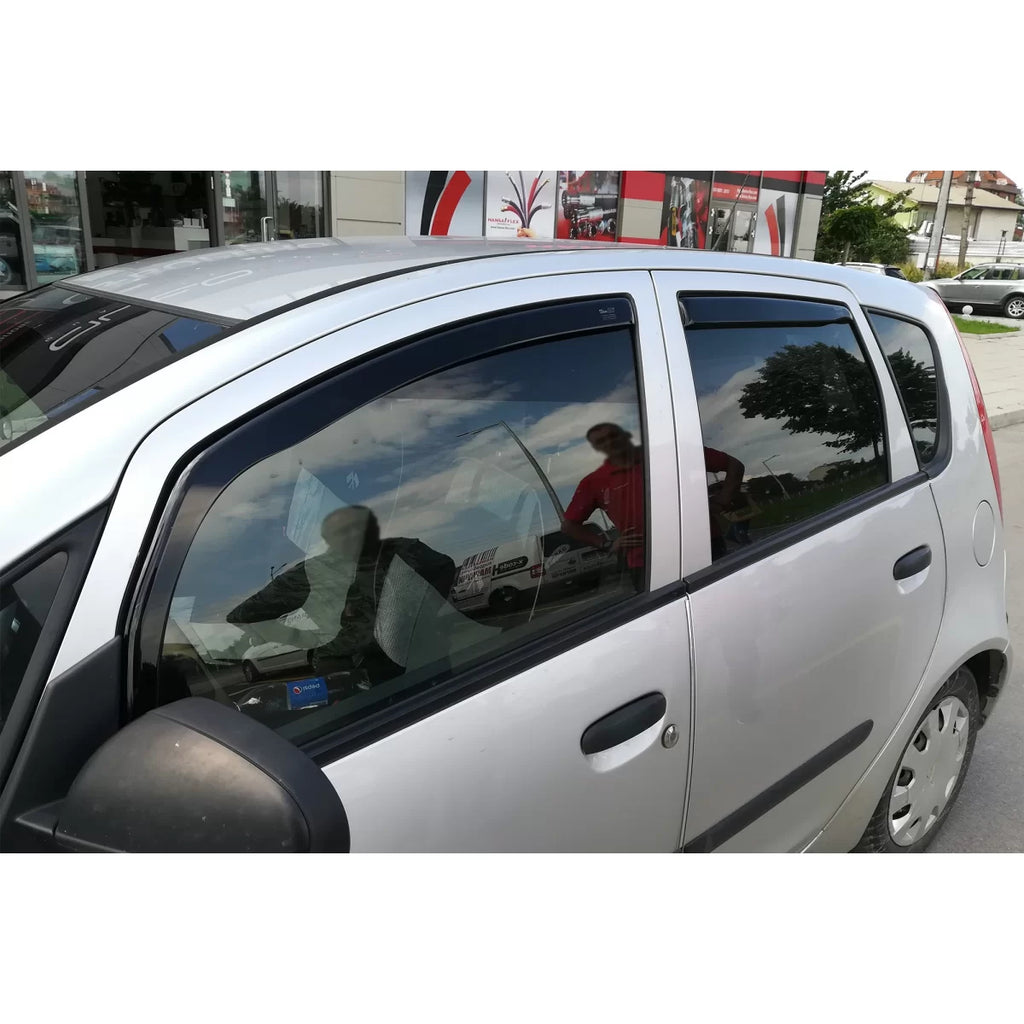 Set deflettori anteriori e posteriori per Mitsubishi Colt 2004-2012, con 5 porte, scuro fumé, 4 pezzi