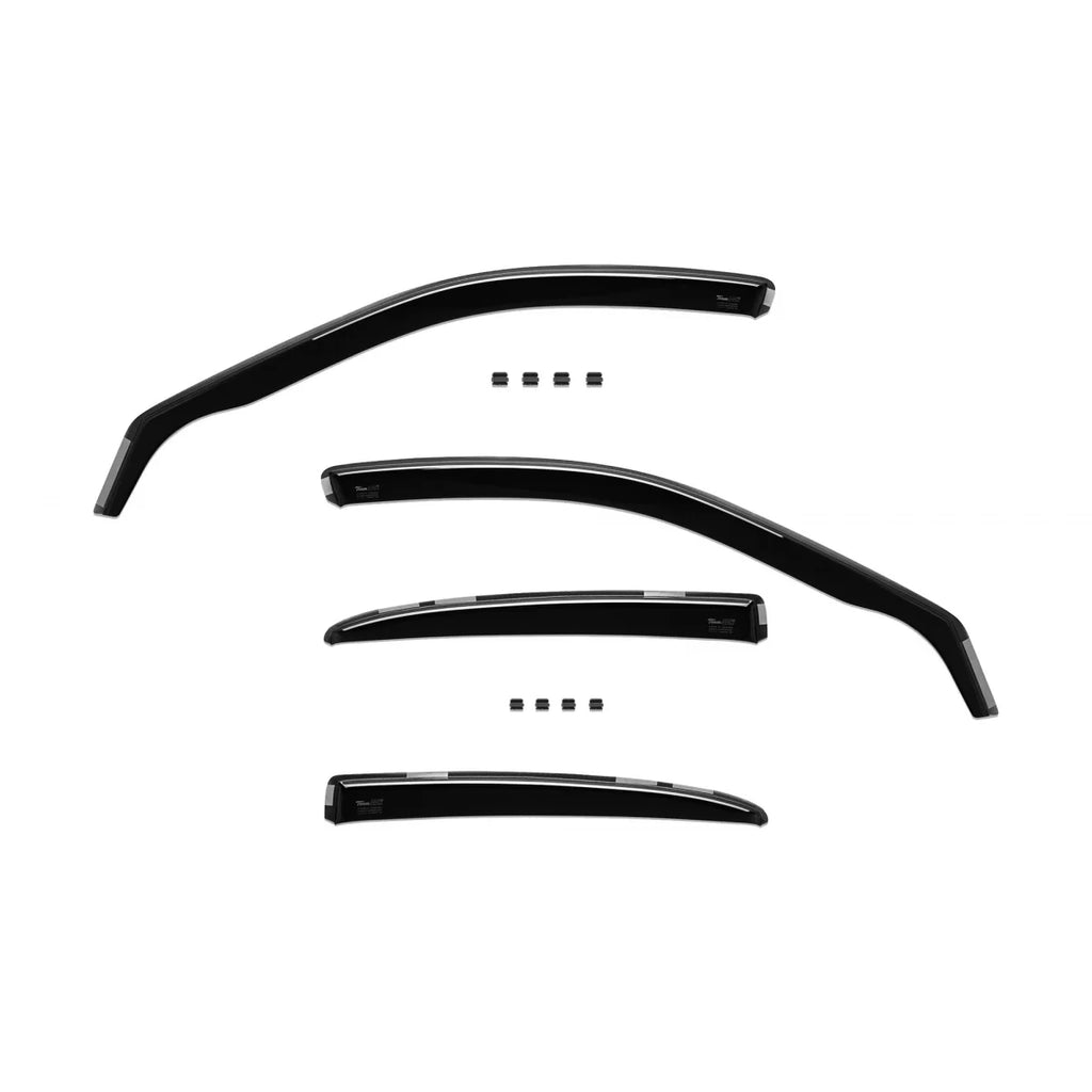 Set deflettori anteriori e posteriori per Mitsubishi Galant EAO berlina 1997-2003, con 5 porte, scuro fumé, 4 pezzi