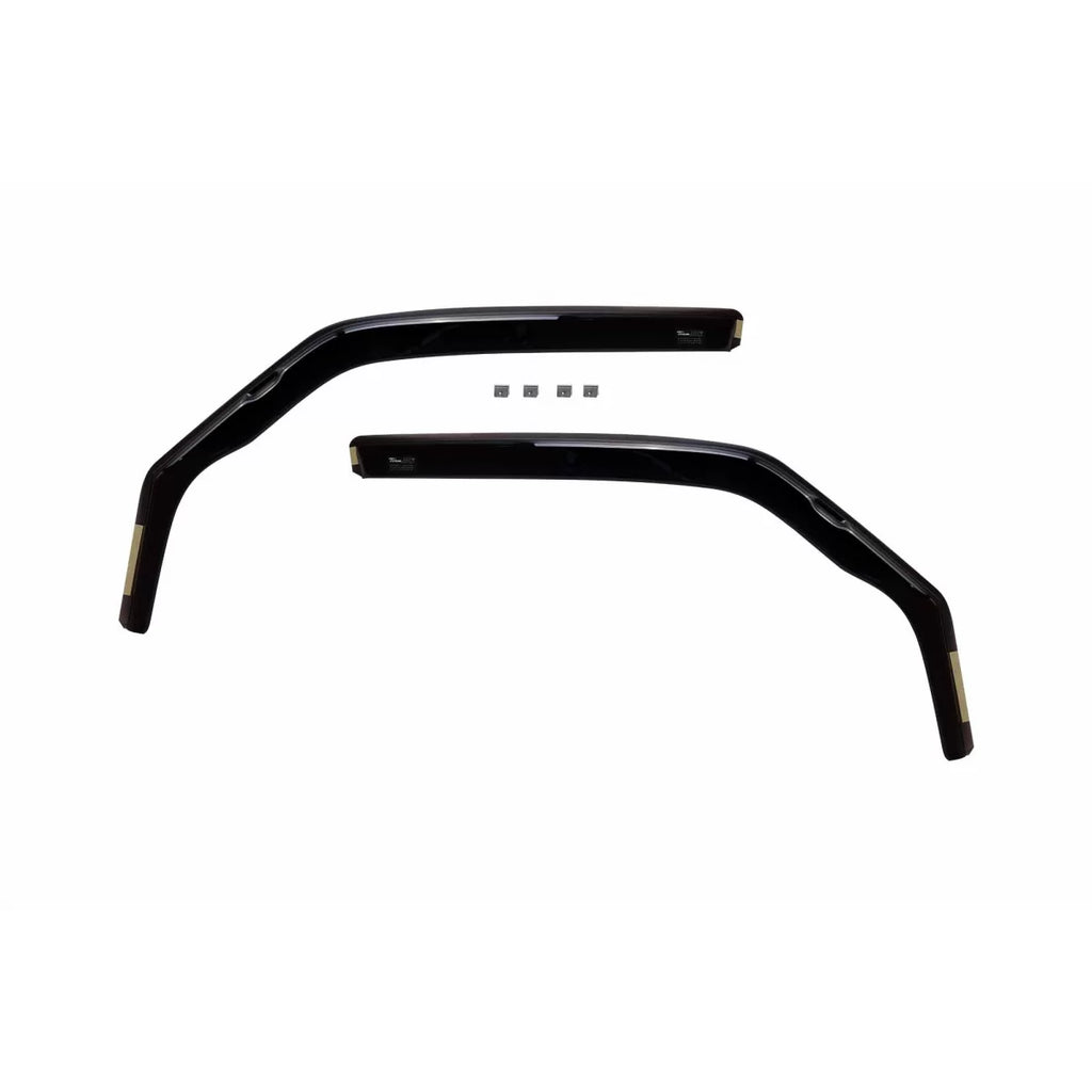 Set deflettori anteriori e posteriori per Mitsubishi Pajero wagon 2000-2018, con 5 porte, scuro fumé, 4 pezzi