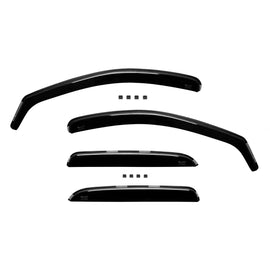 Set deflettori anteriori e posteriori per Opel Corsa B 1993-2001, con 5 porte, scuro fumé, 4 pezzi