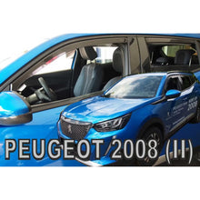 Set deflettori anteriori e posteriori per Peugeot 2008, e-2008 II dal 2019, 5 porte, scuro fumé, 4 pezzi