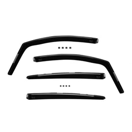 Set deflettori anteriori e posteriori per Peugeot 208 2012-2019, con 5 porte, scuro fumé, 4 pezzi