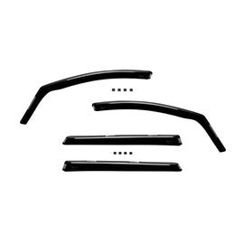 Set deflettori anteriori e posteriori per Peugeot 308 station wagon 2008-2013, con 5 porte, scuro fumé, 4 pezzi