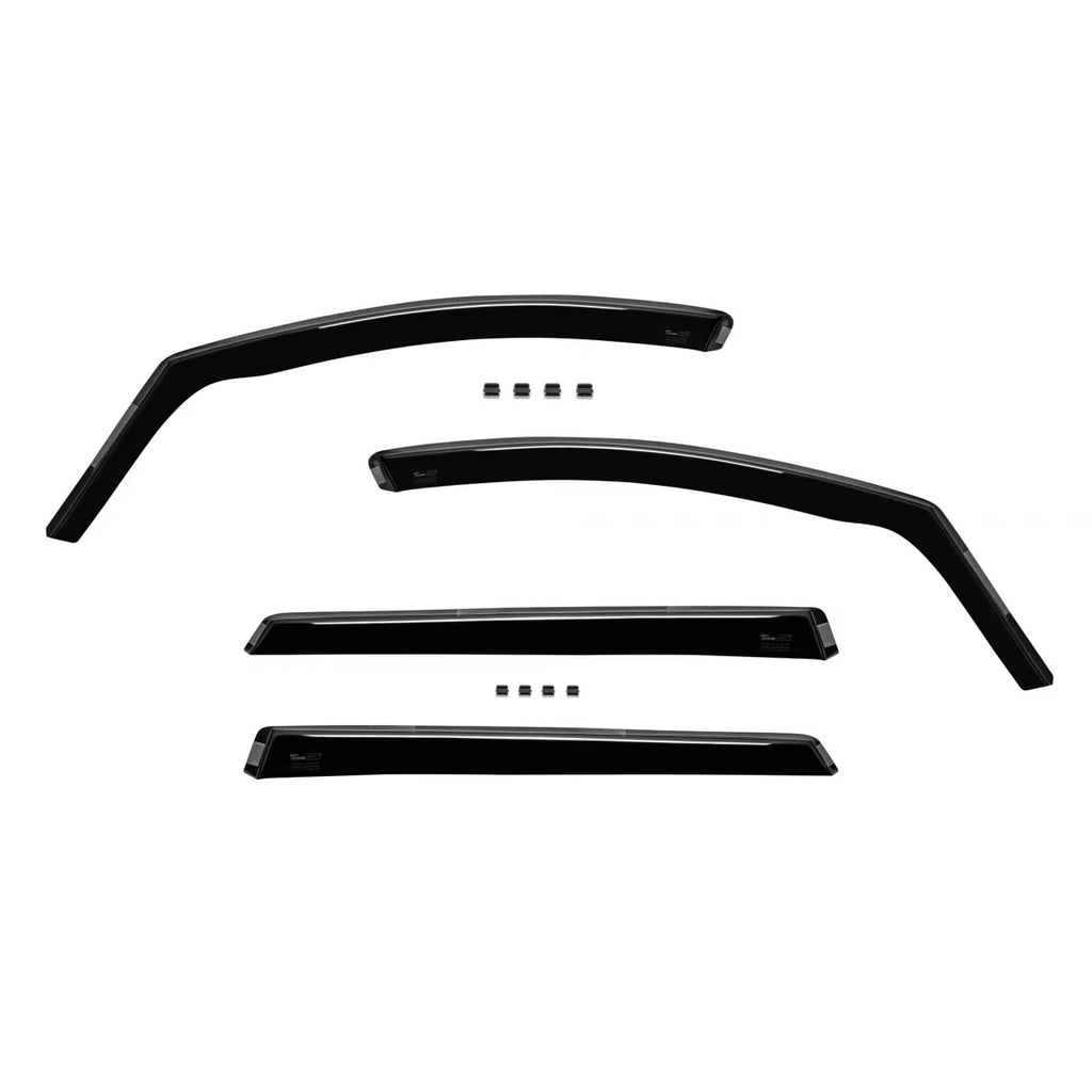 Set deflettori anteriori e posteriori per Peugeot 407 station wagon 2004-2010, con 5 porte, scuro fumé, 4 pezzi
