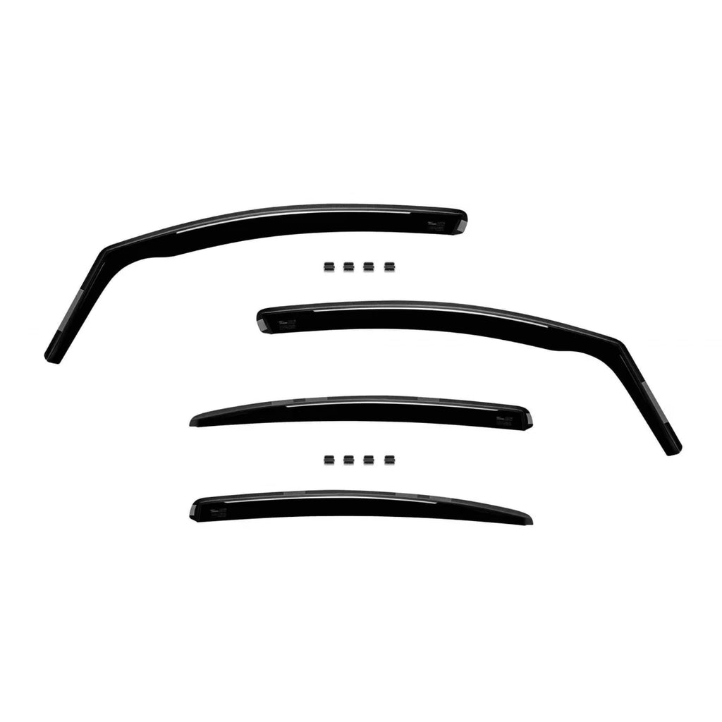 Set deflettori anteriori e posteriori per Peugeot 508 berlina 2011-2018, con 4 porte, scuro fumé, 4 pezzi