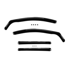 Set deflettori anteriori e posteriori per Renault Megane station wagon 2009-2016, con 5 porte, scuro fumé, 4 pezzi