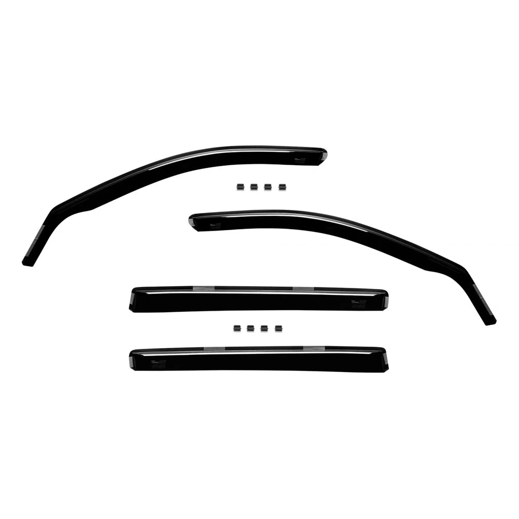 Set deflettori anteriori e posteriori per Skoda Octavia station wagon 2004-2013, con 5 porte, scuro fumé, 4 pezzi