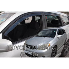 Set deflettori anteriori e posteriori per Toyota Matrix E130 I 2003-2008, con 5 porte, scuro fumé, 4 pezzi
