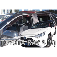 Set anteriori e posteriori Deflettori antiturbo per Toyota Rav4 dal 2019, con 5 porte, scuro fumé, 4 pezzi