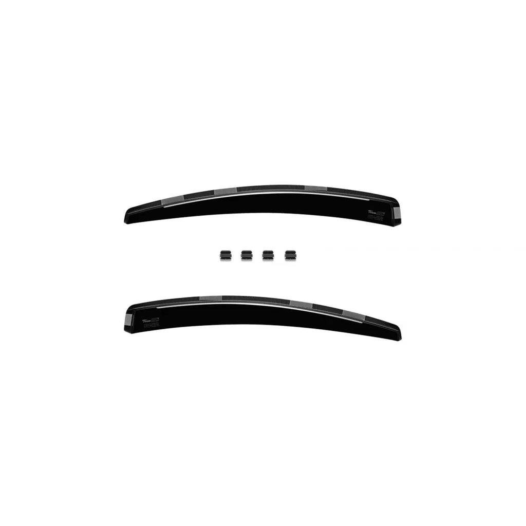 Set deflettori anteriori e posteriori per Volvo S60 2000-2010, con 4 porte, scuro fumé, 4 pezzi