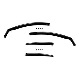 Set deflettori anteriori e posteriori per Volvo S60 2010-2018, con 4 porte, scuro fumé, 4 pezzi