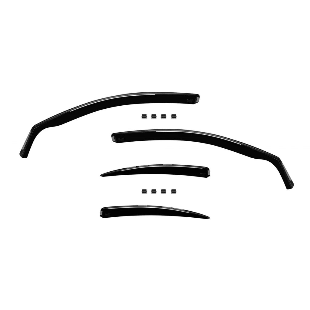 Set deflettori anteriori e posteriori per Volvo S80 2006-2016, con 4 porte, scuro fumé, 4 pezzi