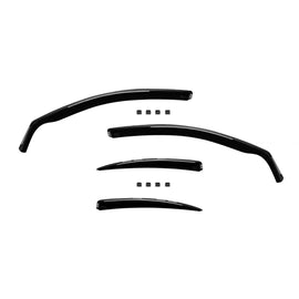 Set deflettori anteriori e posteriori per Volvo S80 2006-2016, con 4 porte, scuro fumé, 4 pezzi