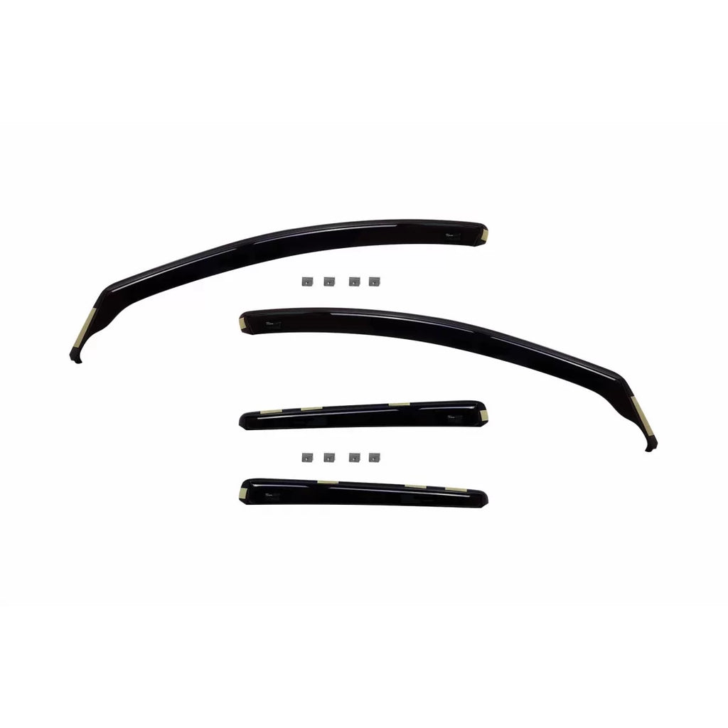 Set deflettori anteriori e posteriori per Volvo V60 2010-2018, con 5 porte, scuro fumé, 4 pezzi