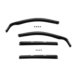 Set deflettori anteriori e posteriori per Volvo V70, XC70 2000-2007, con 5 porte, scuro fumé, 4 pezzi