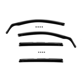 Set deflettori anteriori e posteriori per Volvo V70, XC70 2007-2016, con 5 porte, scuro fumé, 4 pezzi