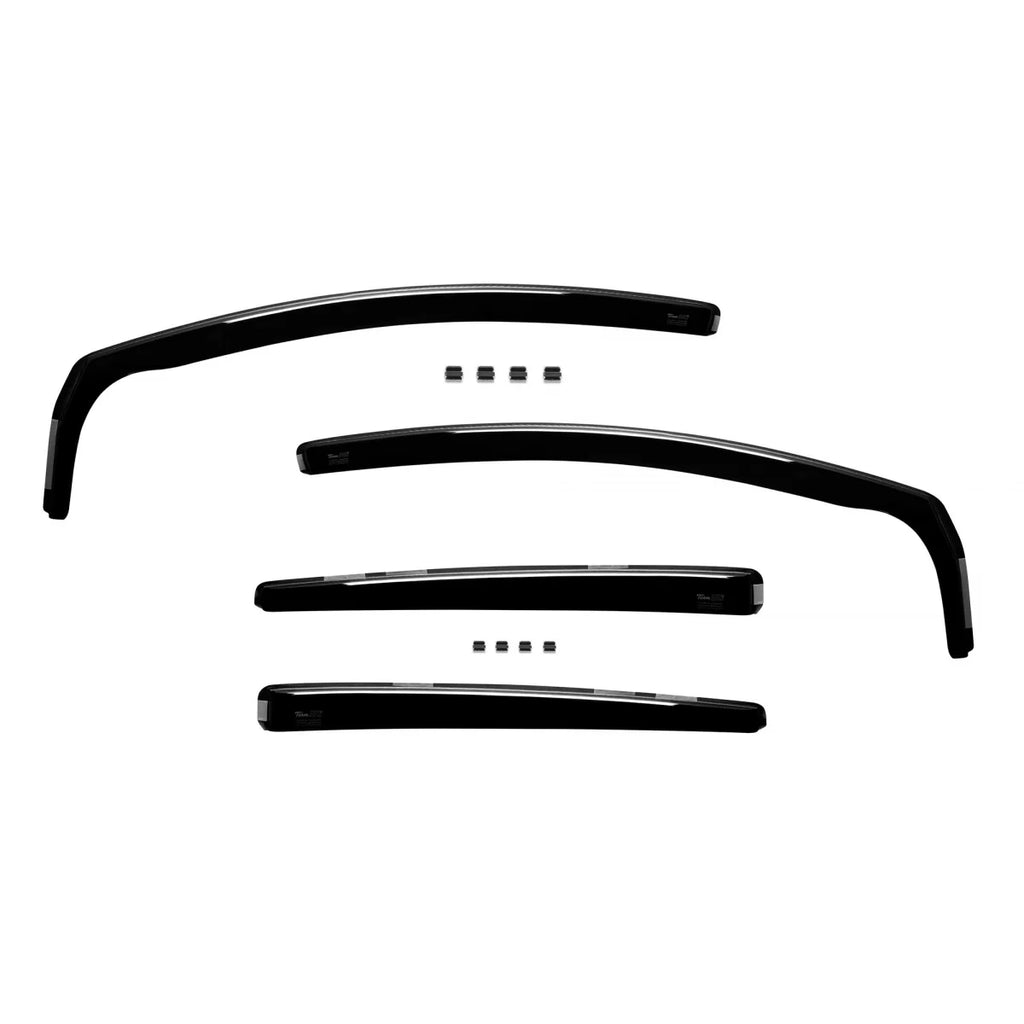 Set deflettori anteriori e posteriori per VW Golf V Plus 2005-2014, con 5 porte, scuro fumé, 4 pezzi