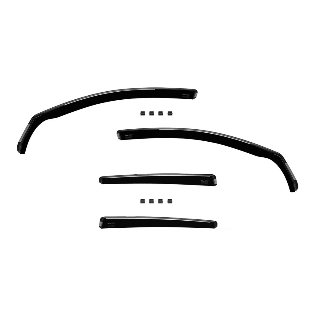 Set deflettori anteriori e posteriori per VW Golf VI hatchback 2008-2012, con 5 porte, scuro fumé, 4 pezzi
