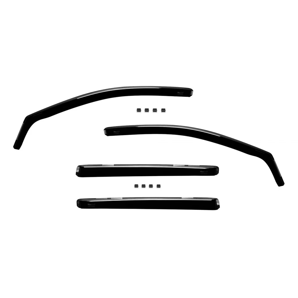 Set deflettori anteriori e posteriori per VW Golf VII hatchback 2013-2019, con 5 porte, scuro fumé, 4 pezzi