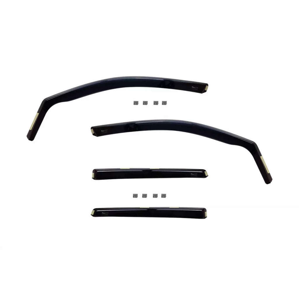 Set deflettori anteriori e posteriori per VW Touareg 2010-2018, con 5 porte, scuro fumé, 4 pezzi