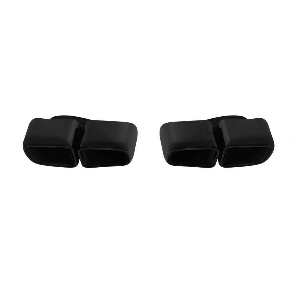 Set di ovale nero lucido Terminali di scarico GT tipo per Porsche Panamera 971 2016-2021