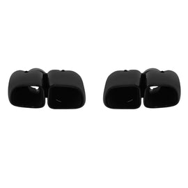 Set di ovale nero lucido Terminali di scarico per Porsche Macan 2014-2016, lunghezza 270mm, ingresso 63mm