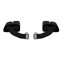 Set di ovale nero lucido Terminali di scarico Turbo tipo per Porsche Cayenne 9Y0 2018-2023