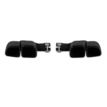 Set di ovale nero lucido Terminali di scarico Turbo tipo per Porsche Cayenne 9Y0 2018-2023