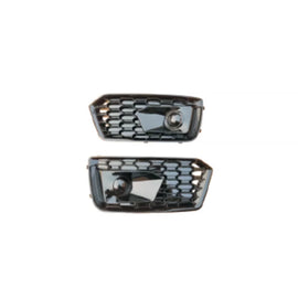 Set di laterale RSQ5 griglie per standard Paraurti anteriore per Audi Q5 2017-2023, Nero lucido
