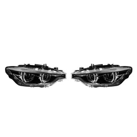Set di tuning LED fari anteriori per BMW Serie 3 F30, F31 2013-2015 con nero scocca, per il modello con lampade alogene