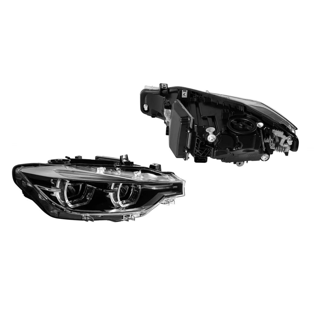 Set di tuning LED fari anteriori per BMW Serie 3 F30, F31 2013-2015 con nero scocca, per il modello con lampade alogene