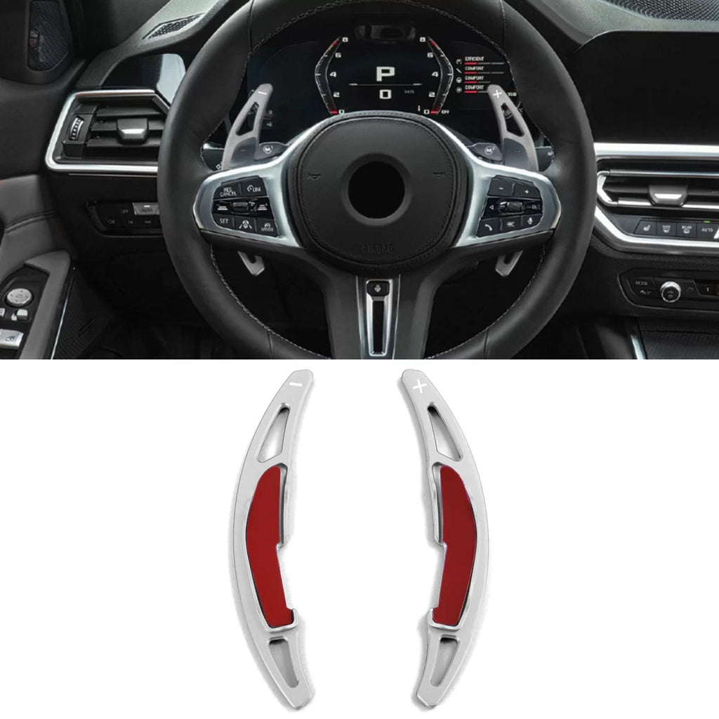 Shift palette palette alluminio argento compatibile per BMW X5M F85 X6M F86 14-19