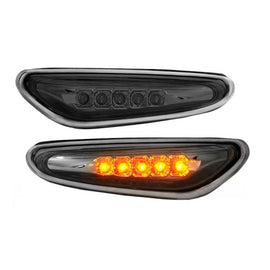 Frecce laterali per BMW 3 E46 berlina 01-05 / Touring 01-05 / 5 E60/E61 03-10 / X3 E83 03-10 5 LED fumé 2 pezzi